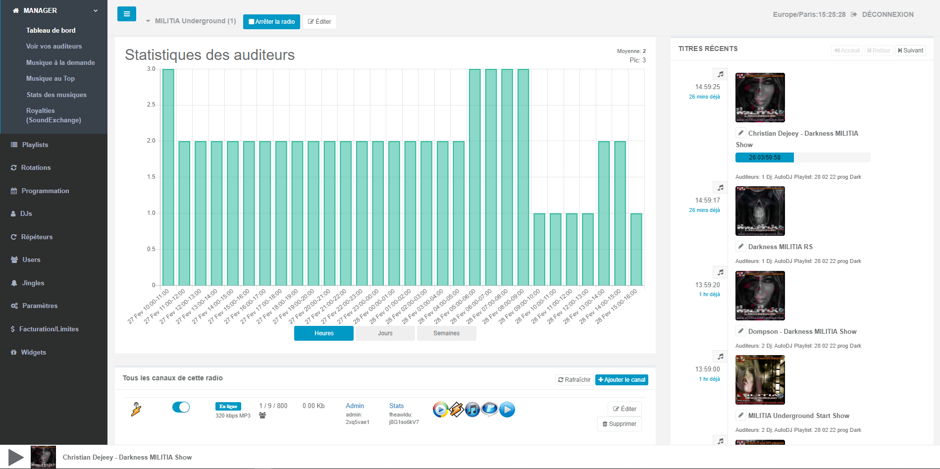 Manager radio intuitif et responsive