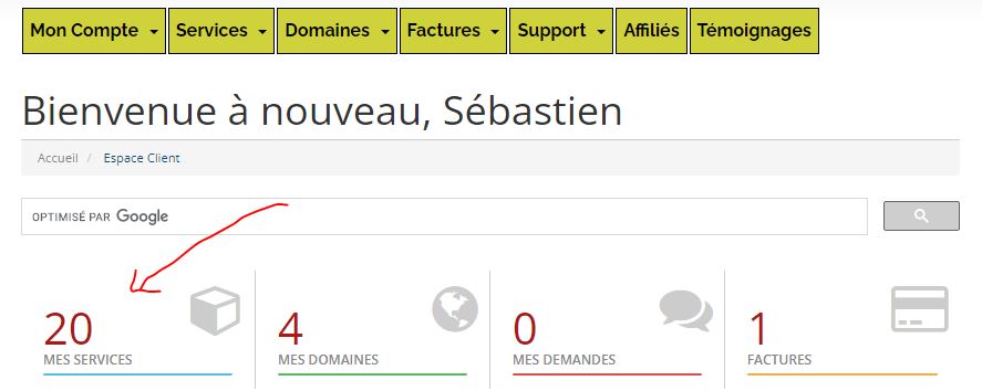 Mes services