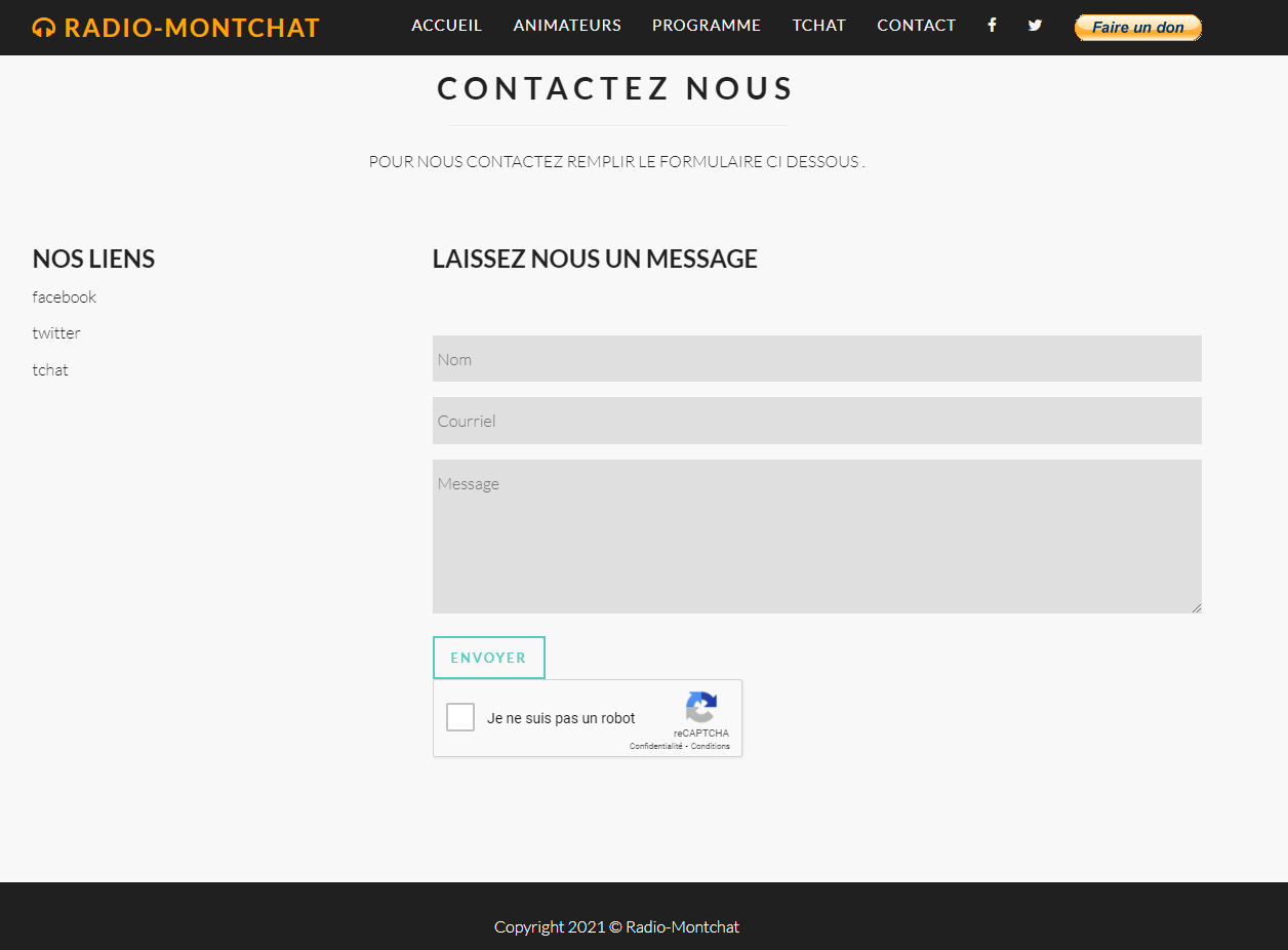Contact CMS mini site punch